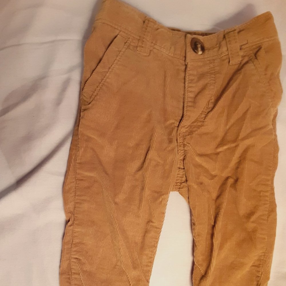 infant corduroy pants, honey oak brown, 6-12M